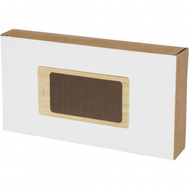 Logo trade promotional giveaways image of: Alata 8000 mAh bamboo solar power bank