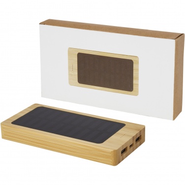 Logo trade promotional product photo of: Alata 8000 mAh bamboo solar power bank