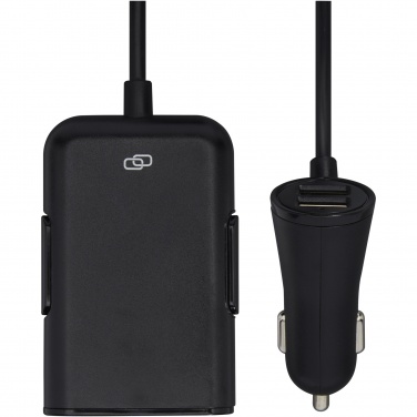 Logotrade advertising product image of: Pilot dual car charger with QC 3.0 dual back seat extended charger