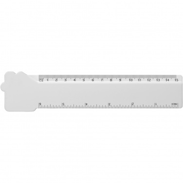Logotrade promotional gift image of: Tait 15 cm house-shaped recycled plastic ruler