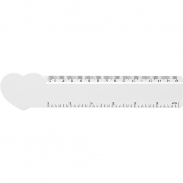 Logotrade promotional giveaway picture of: Tait 15 cm heart-shaped recycled plastic ruler