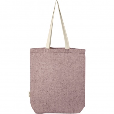 Logotrade corporate gift image of: Pheebs 150 g/m² recycled cotton tote bag with front pocket 9L