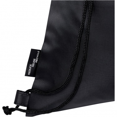 Logo trade promotional giveaway photo of: Ash recycled foldable drawstring bag 7L