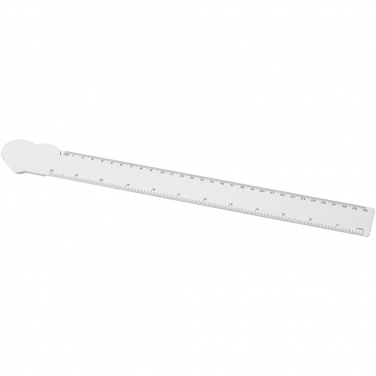 Logotrade advertising products photo of: Tait 30cm heart-shaped recycled plastic ruler