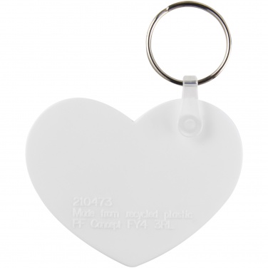 Logotrade advertising product image of: Tait heart-shaped recycled keychain