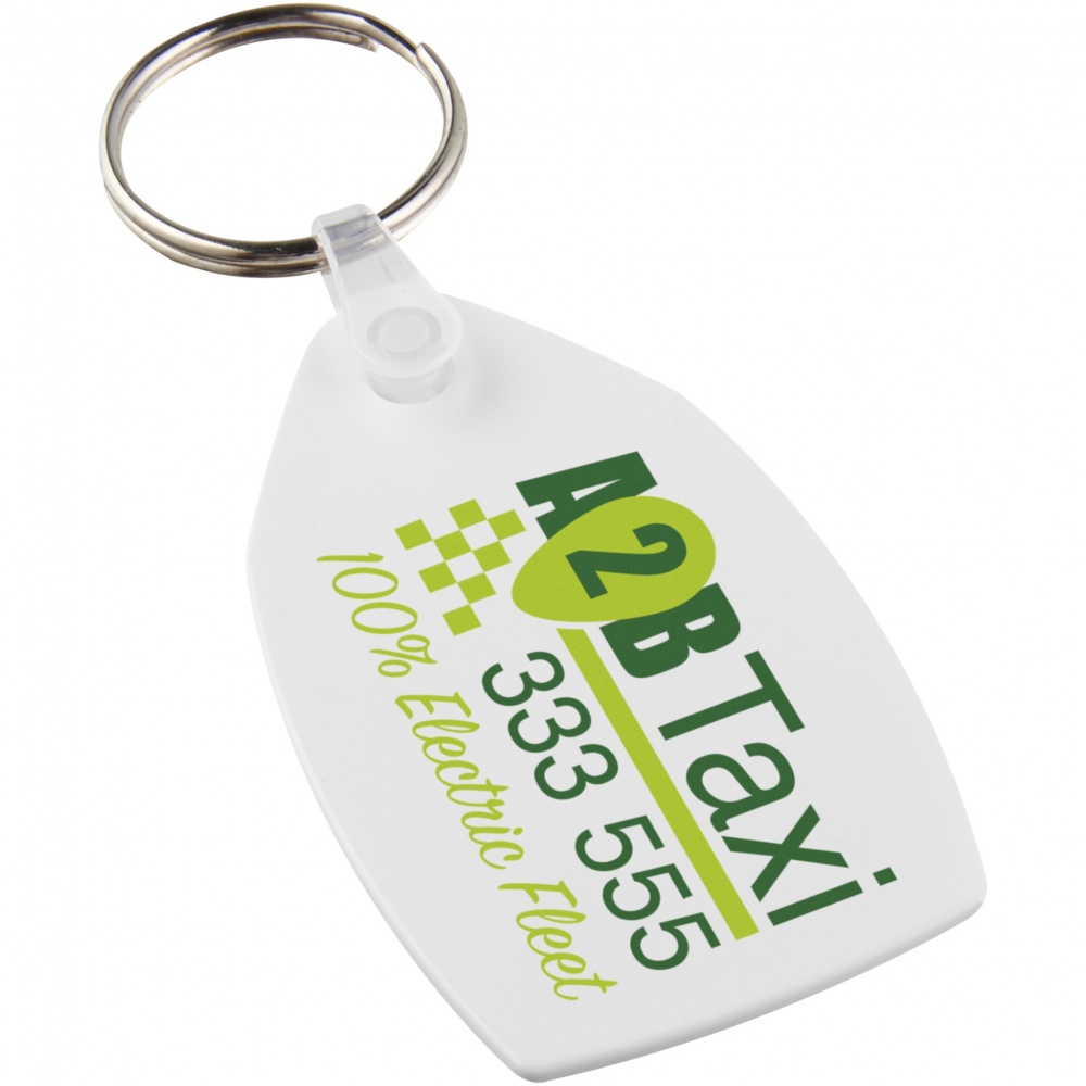 Logotrade promotional items photo of: Tait rectangular-shaped recycled keychain