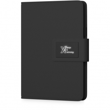 Logo trade promotional gift photo of: SCX.design O16 A5 light-up notebook power bank