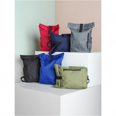 Logotrade advertising products photo of: Byron 15.6" GRS RPET roll-top backpack 18L