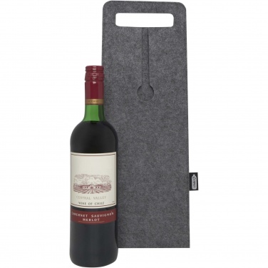 Logo trade promotional giveaways picture of: Felta 75 cl GRS recycled felt wine bag
