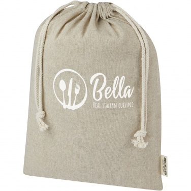 Logo trade promotional giveaways image of: Pheebs 150 g/m² GRS recycled cotton gift bag large 4L