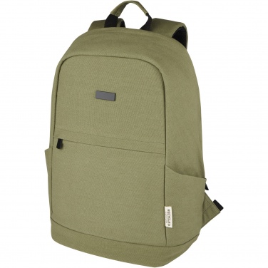 Logo trade promotional items image of: Joey 15.6" GRS recycled canvas anti-theft laptop backpack 18L