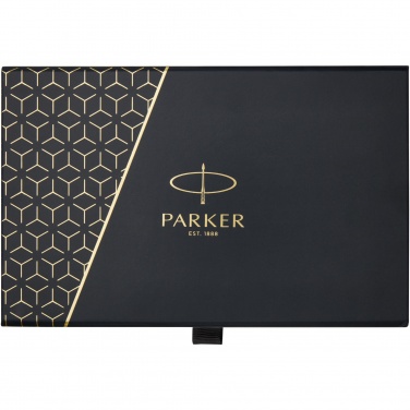 Logo trade promotional gifts image of: Parker IM achromatic ballpoint and rollerball pen set with gift box