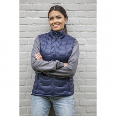 Logo trade promotional merchandise photo of: Epidote women's GRS recycled insulated down bodywarmer