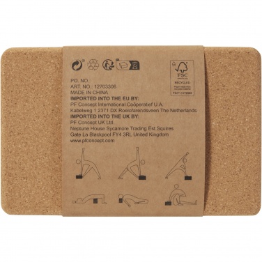 Logotrade promotional products photo of: Trikona cork yoga brick