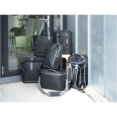 Logo trade promotional merchandise photo of: Aqua GRS recycled water resistant duffel backpack 35L