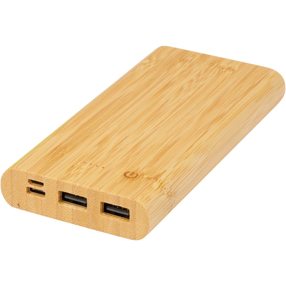 Logo trade promotional items picture of: Tulda 10.000 mAh bamboo power bank
