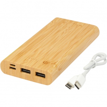 Logo trade corporate gifts picture of: Tulda 10.000 mAh bamboo power bank