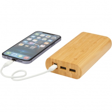 Logo trade promotional gifts picture of: Tulda 20.000 mAh bamboo power bank