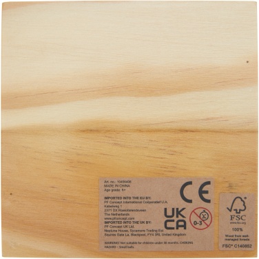 Logotrade promotional merchandise picture of: Strobus wooden tic-tac-toe game