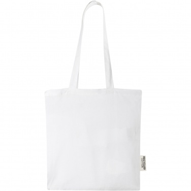 Logo trade advertising products image of: Madras 140 g/m2 GRS recycled cotton tote bag 7L
