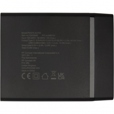 Logo trade promotional gifts picture of: ADAPT 72W recycled plastic PD power station