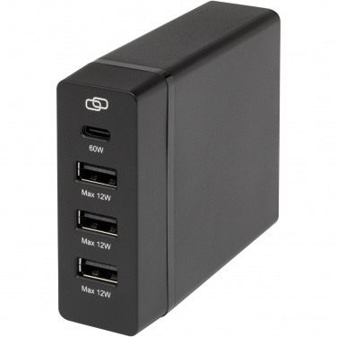 Logo trade promotional gifts image of: ADAPT 72W recycled plastic PD power station