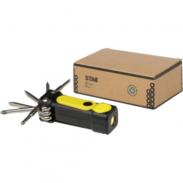 Logo trade promotional gift photo of: Octo 8-in-1 RCS recycled plastic screwdriver set with torch