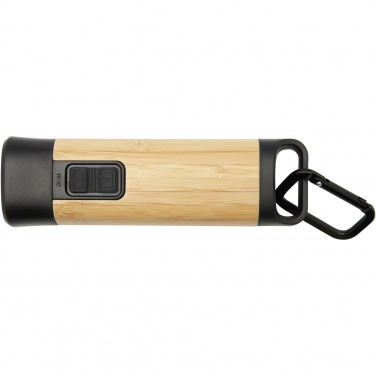 Logotrade promotional giveaways photo of: Kuma bamboo/RCS recycled plastic torch with carabiner