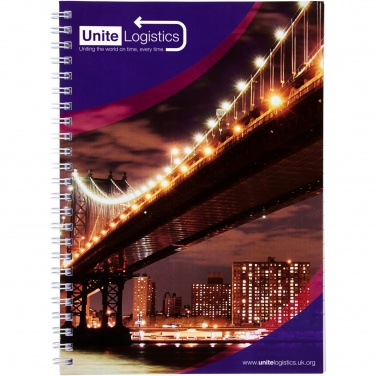 Logo trade promotional item photo of: Desk-Mate® A4 spiral notebook with printed back cover