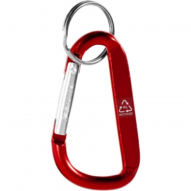 Logotrade corporate gift picture of: Timor RCS recycled aluminium carabiner keychain