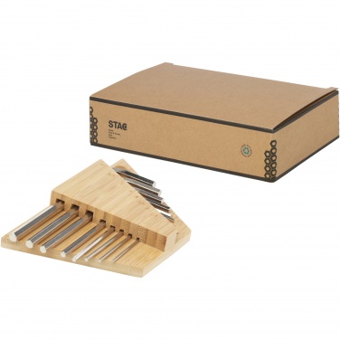 Logotrade promotional gift image of: Allen bamboo hex key tool set