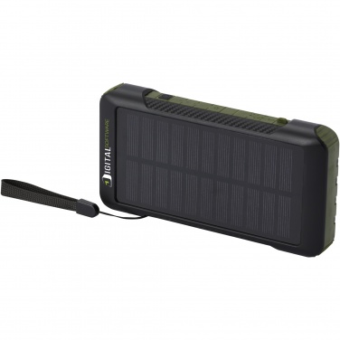 Logo trade promotional products image of: Soldy 10.000 mAh RCS recycled plastic solar dynamo power bank 