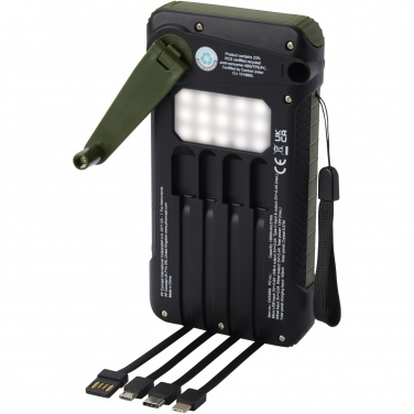 Logo trade promotional items picture of: Soldy 10.000 mAh RCS recycled plastic solar dynamo power bank 