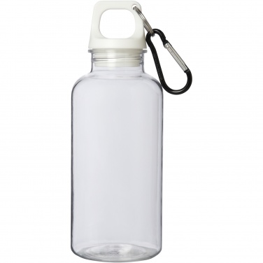 Logotrade business gift image of: Oregon 400 ml RCS certified recycled plastic water bottle with carabiner