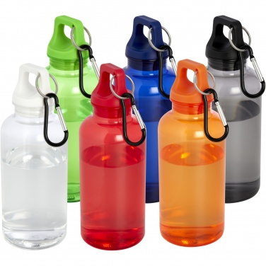 Logotrade business gifts photo of: Oregon 400 ml RCS certified recycled plastic water bottle with carabiner