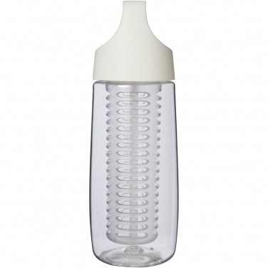 Logo trade promotional products image of: HydroFruit 700 ml recycled plastic sport bottle with flip lid and infuser