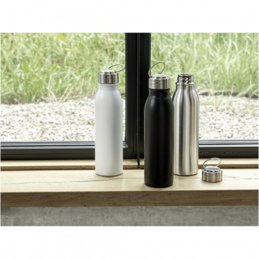 Logotrade promotional item image of: Harper 700 ml RCS certified stainless steel water bottle with metal loop