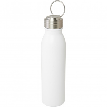 Logo trade corporate gifts image of: Harper 700 ml RCS certified stainless steel water bottle with metal loop