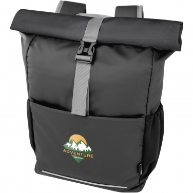 Logo trade promotional product photo of: Aqua 15" GRS recycled water resistant roll-top bike bag 20L