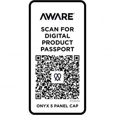 Logotrade promotional item picture of: Onyx 5 panel Aware™ recycled cap