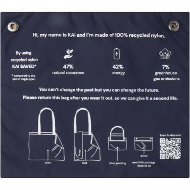 Logo trade promotional giveaway photo of: Kai GRS recycled circular tote bag