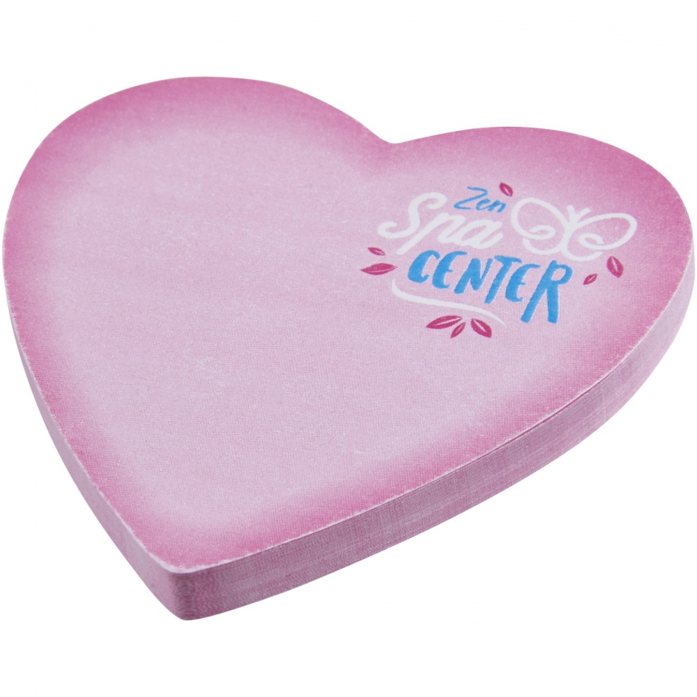 Logo trade promotional product photo of: Sticky-Mate® heart-shaped recycled sticky notes