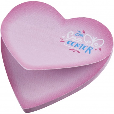 Logotrade promotional product image of: Sticky-Mate® heart-shaped recycled sticky notes