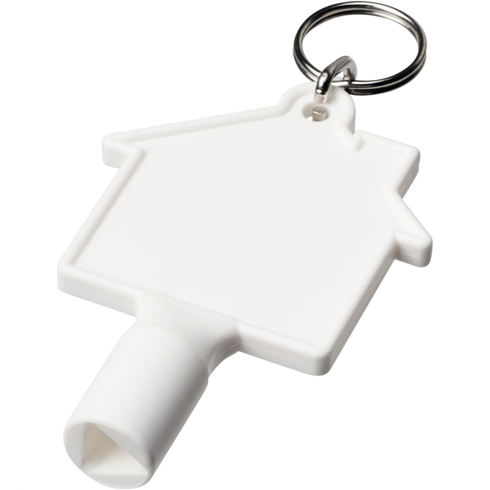 Logo trade corporate gift photo of: Maximilian house-shaped recycled utility key keychain