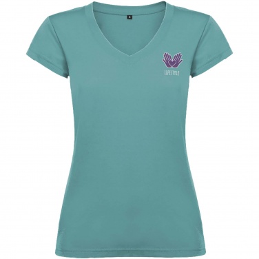 Logo trade promotional products image of: Victoria short sleeve women's v-neck t-shirt