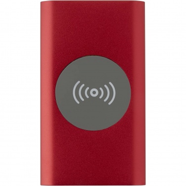 Logo trade promotional giveaways image of: Juice 4000 mAh Type-C recycled aluminium wireless power bank 
