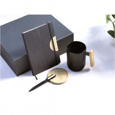 Logo trade corporate gifts image of: Laura A5 hard cover notebook and ballpoint pen gift set