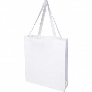 Logo trade advertising products picture of: Madras 140 g/m² GRS recycled cotton gusset tote bag