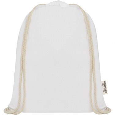 Logotrade promotional gift image of: Oregon 140 g/m² GRS recycled cotton drawstring bag