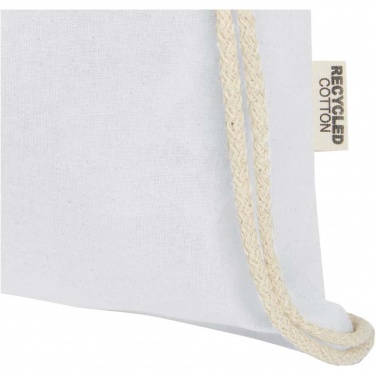 Logo trade promotional merchandise picture of: Oregon 140 g/m² GRS recycled cotton drawstring bag